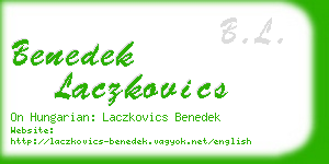 benedek laczkovics business card